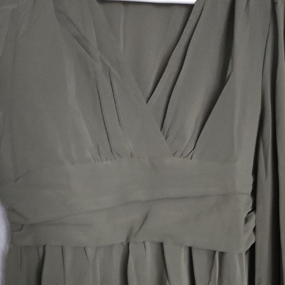 SHEIN Long Sleeve Olive Dress - Picture 3 of 5
